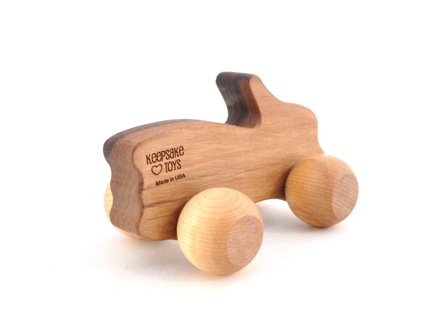 Wooden Toy Car Convertible - Wooden Toy for Babies, Toddlers, and Preschoolers - Montessori Inspired Toys - Gift for a Boy - Push Toy