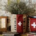 Natural Linen Eco Friendly Storage Basket, Storage Bin, Linen Sack storage basket, Recycle Storage Basket - Flag Series