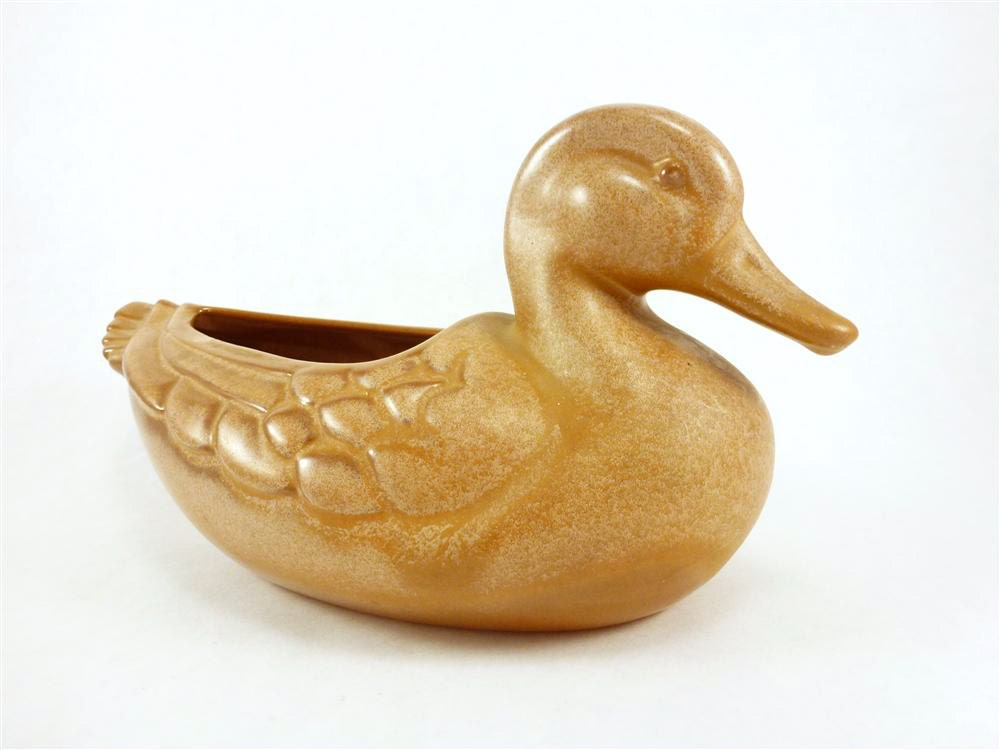 Vintage Tan Duck Planter by Frankoma