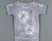 Arrows Baby Onesie, Gray Tie-Dye Onesie, Newborn One Piece Bodysuit Romper Jumper, Great Baby Shower Gift or First Birthday