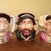Vintage Miniature Set of (3) Replica Toby Jugs Hand Painted -3 1/2" tall