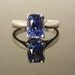 Medium Blue Sri Lankan Ceylon Sapphire Cushion Cut Platinum Solitaire with Filigree Head RGSA14N