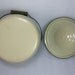 Vintage Cream/Green Enamelware Stew Pot With Lid