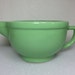 Large Stoneware Mint Green Batter-Mixing Bowl With Handle and Pour Spout