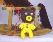 Amigurumi Schminkies 4 1/4 inch Baby Onezie Deedle Artist Teddy Bear Collectible Stuffed Animal Mini Toy by PuddyTats