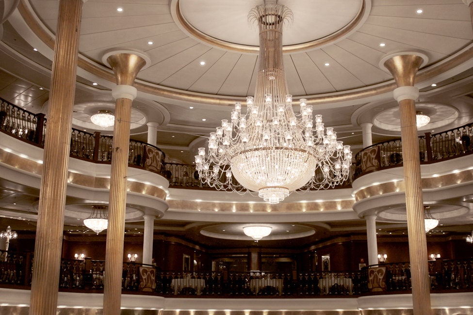 Travel Photography - Rhapsody Chandelier, 8x12 Fine Art Print - Romantic, Ship, Crystal, Architecture Photography, Beige, Gold, Cream