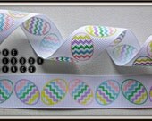 7.8 Easter Pastel Chevron Eggs Grosgrain Printed Ribbon Bunny Chick Egg Il_170x135