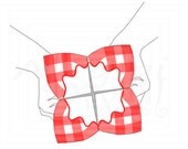 Valentine Cootie Catcher Origami Card Wedding Printables Red Gingham Mountines I Heart You Il_170x135