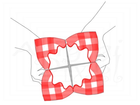 Valentine Cootie Catcher Origami Card Wedding Printables Red Gingham Mountines I Heart You Il_570xn