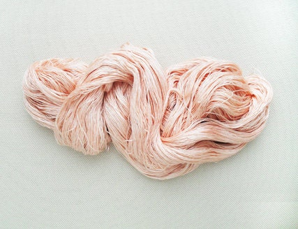 welthase lace supersilk PORCELAIN hand dyed single, spun mulberry silk  appr. 800m - 875yds per 100g