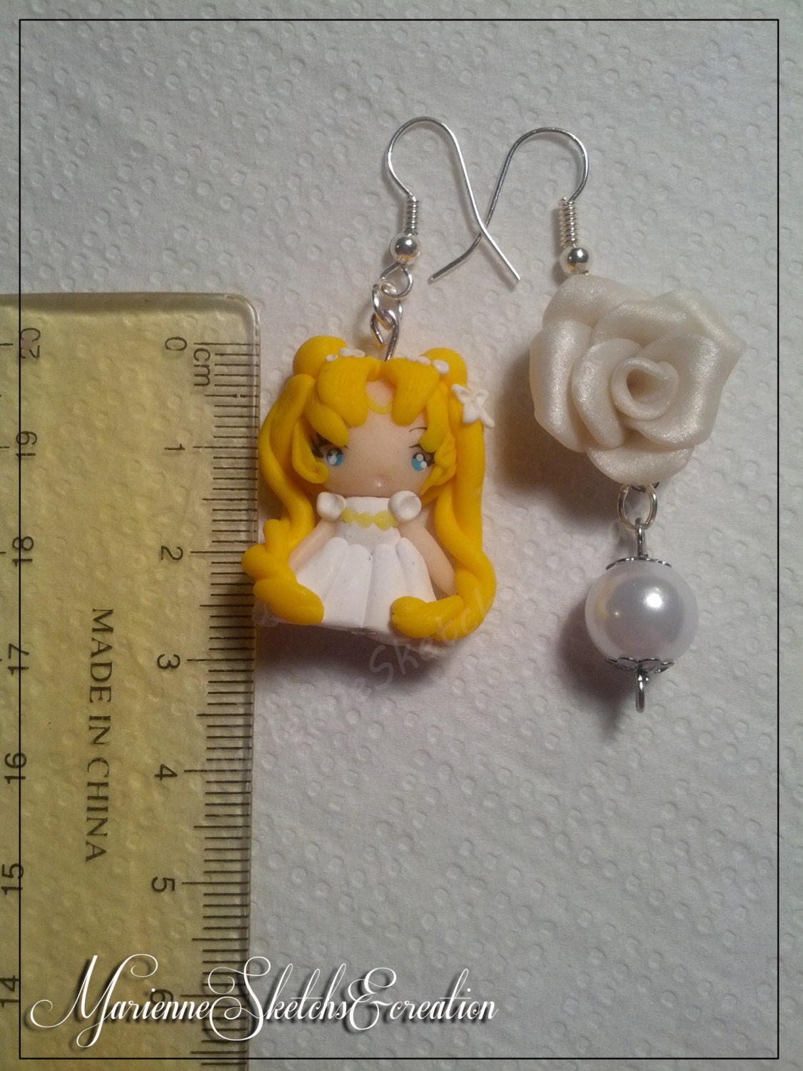 Earrings Sailor moon - Earrings Princess Serenity polymer clay handmade ON DEMAND