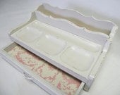 Jewelry Valet Box Upcycled - Desk Organizer - iPhone, Smartphone, iPod Holder, Shabby Chic, Cottage Chic