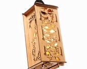 Dinosaur wood ceiling light lamp shade light fitting fixture box lighting sconce in sustainable wood