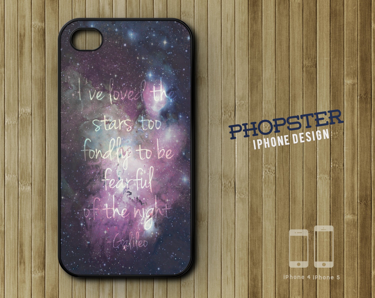 Apple iPhone case for iPhone -  iPhone 4 iPhone 4s iPhone 5: GALAXY QUOTE print L044