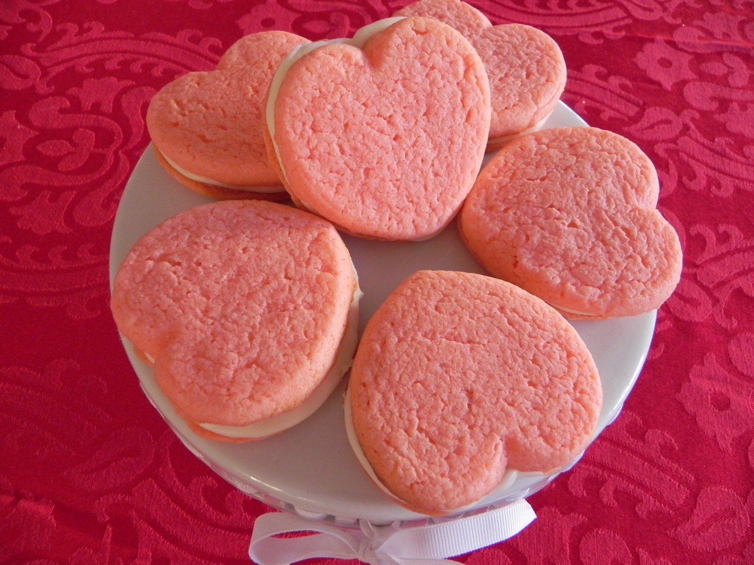 Strawberry Heart Cookie Sandwiches with Buttercream Frosting
