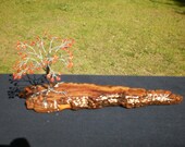 Handmade Wire Tree on Driftwood Base, Sculpture - Original