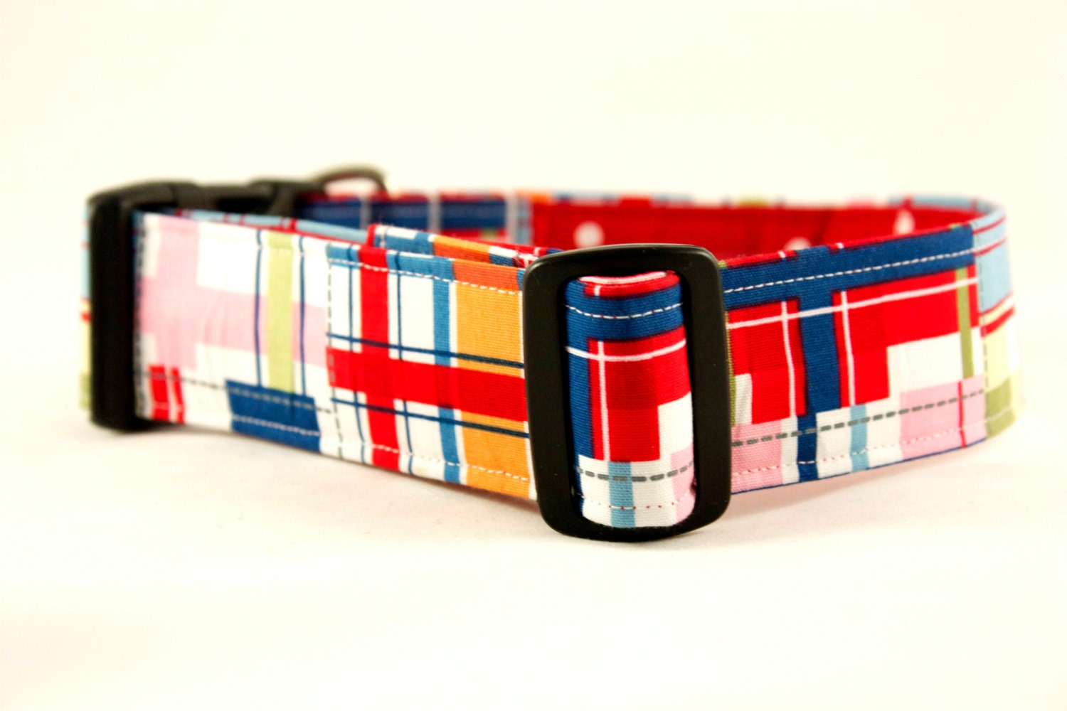Madras Plaid Collar...Your Choice of Size