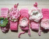Baby/Toddler Crocheted Headband, Flower Headband, handmade with variegated soft and stretchy baby yarn