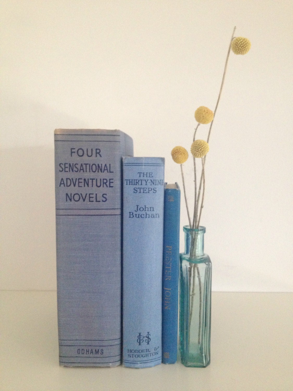 vintage hardcover light blue/grey book collection - rosyrandom