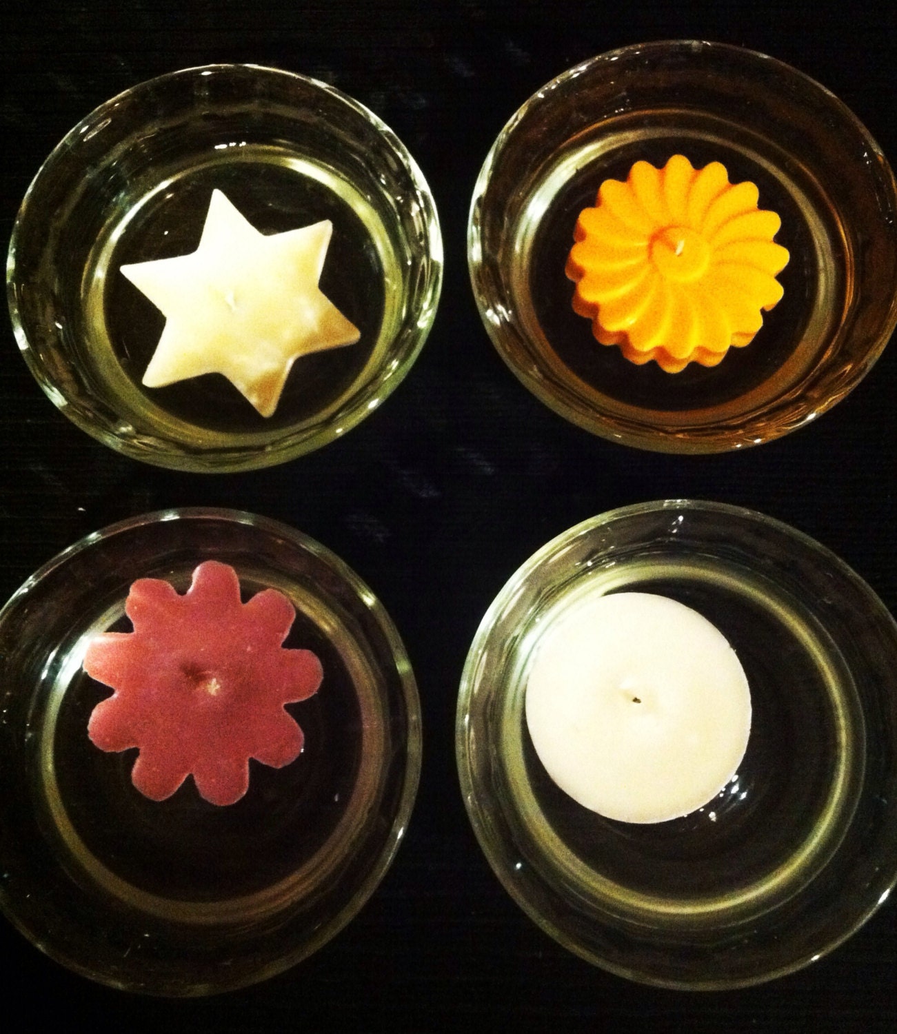50 Floating candles. Create  your own. Chose shape, color, and fragrance. Birthday party decoration, wedding reception decorations