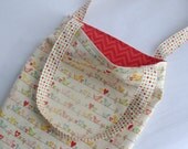 Owl & Birdies Tote, Bag, Purse (Reversible) - 11"x13" Great for books, toys, snacks, clothes