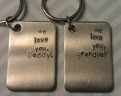 Personalized Key Chain for Dad, Daddy, New Dad, Grandpa, Papa, etc.