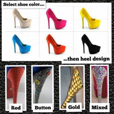 Gorgeous Customised Embellished Crystal Rhinestone Platforms Heels Shoes