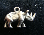 Sterling Silver Rhinoceros Rhino Charm for bracelet