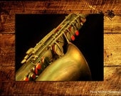 Fine Art Photography , Saxophone Portrait , Music Art , Digital Photo