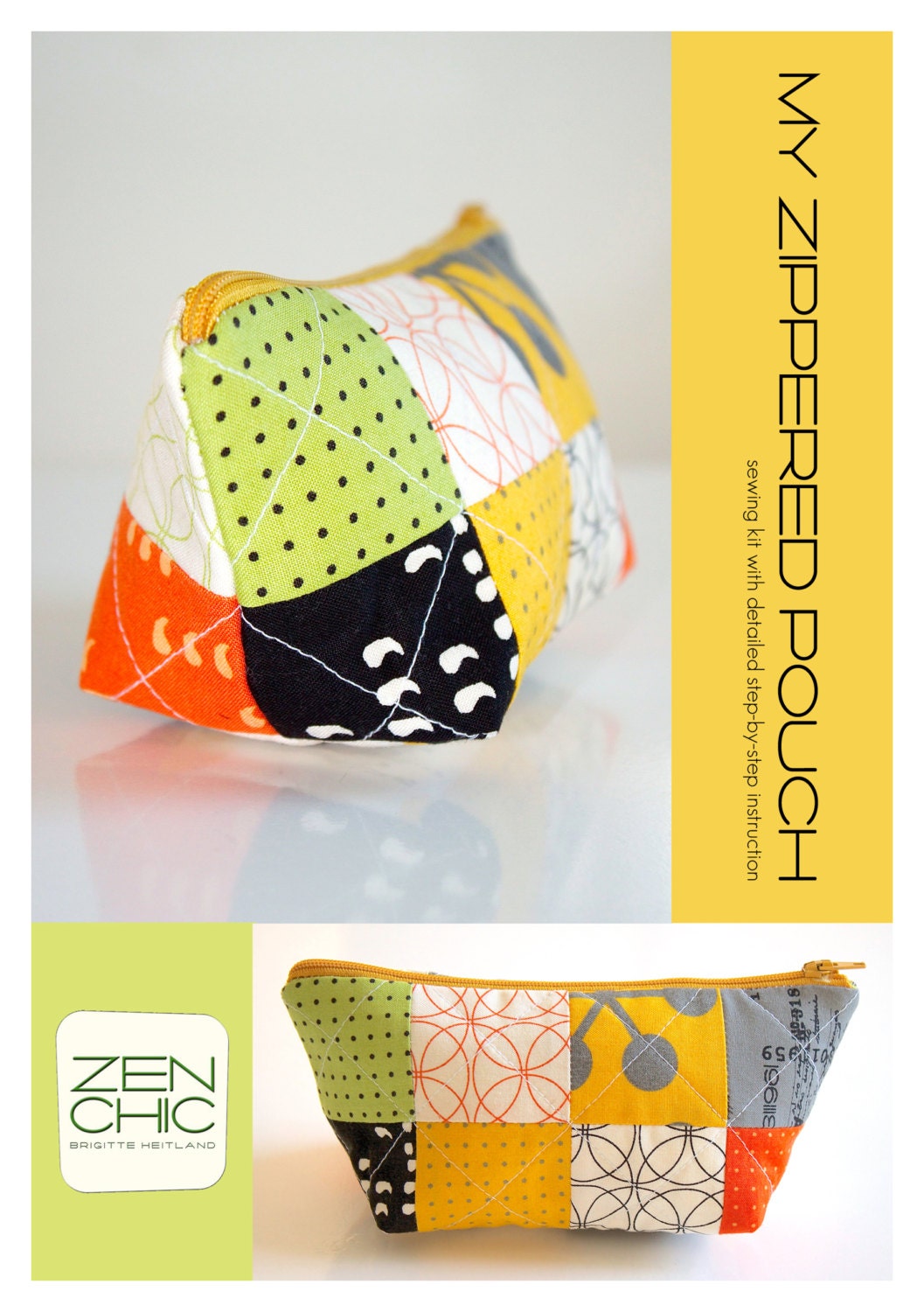 PDF-tutorial for making a zippered pouch