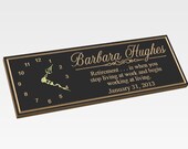 Personalized Poplar 20 x 7 Retirement Clock Family Wedding Anniversary Engagement Housewarming Man Cave C16