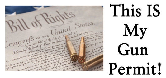 2nd Amendment is My Gun Permit Bumper Sticker