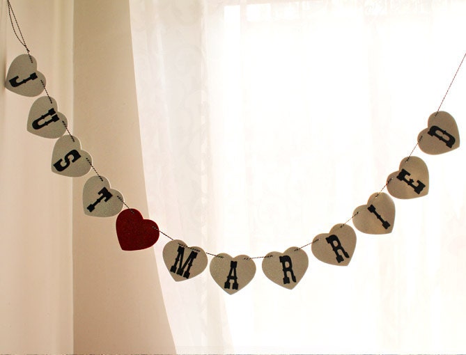Custom made DIY Wedding garland, decoration, Birthday Banner, Mr & Mrs, Just Married Car Banner