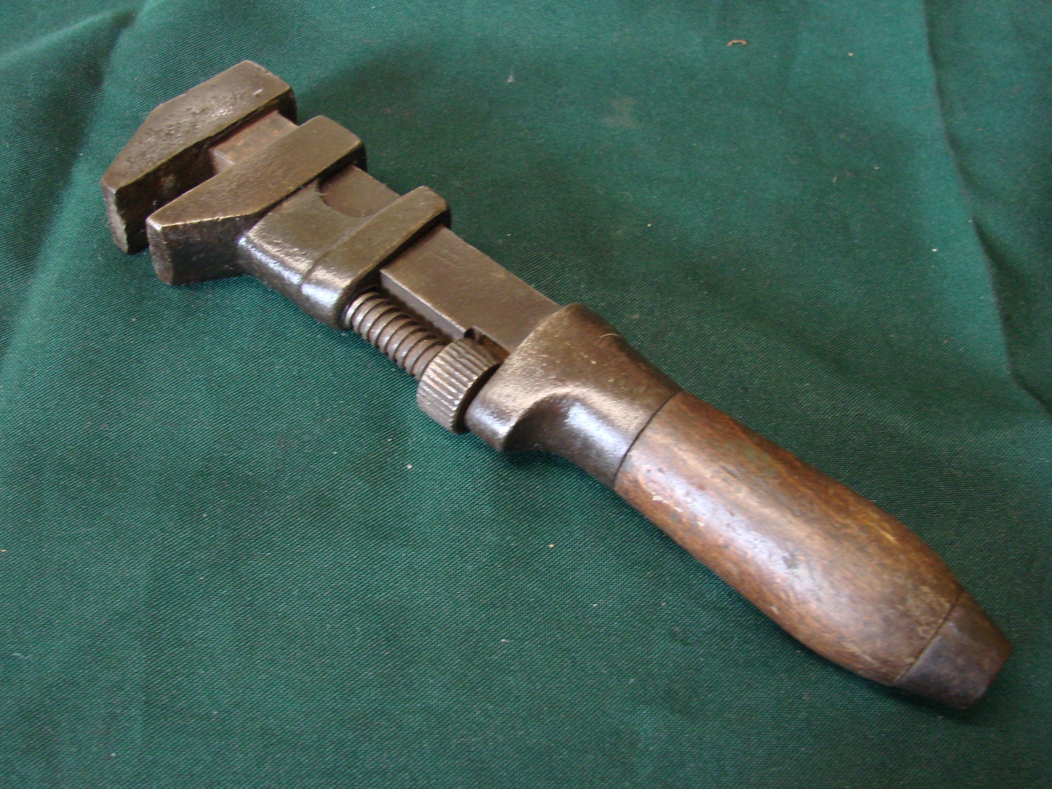 Vintage Girard  MFG Co.  8 1/2 inch Railroad Monkey Wrench or Adjustable Spanner Antique Engineering Tool