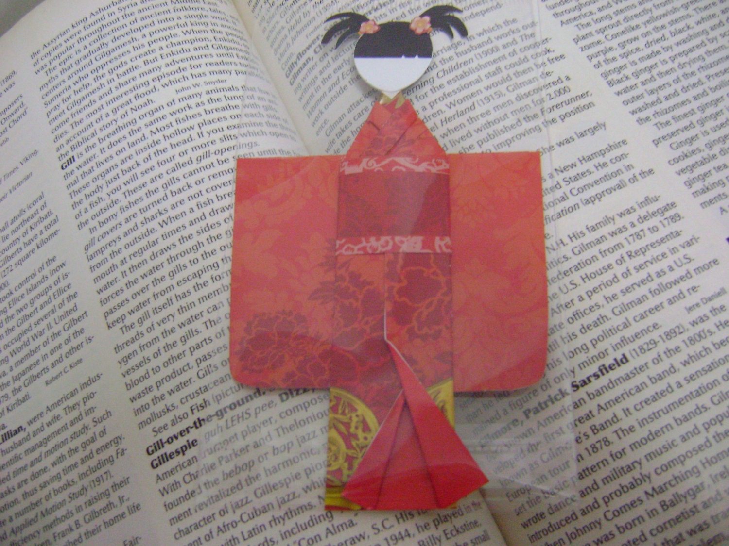 Handmade Japanese Origami Doll using Red Packet / AngPau Bookmark