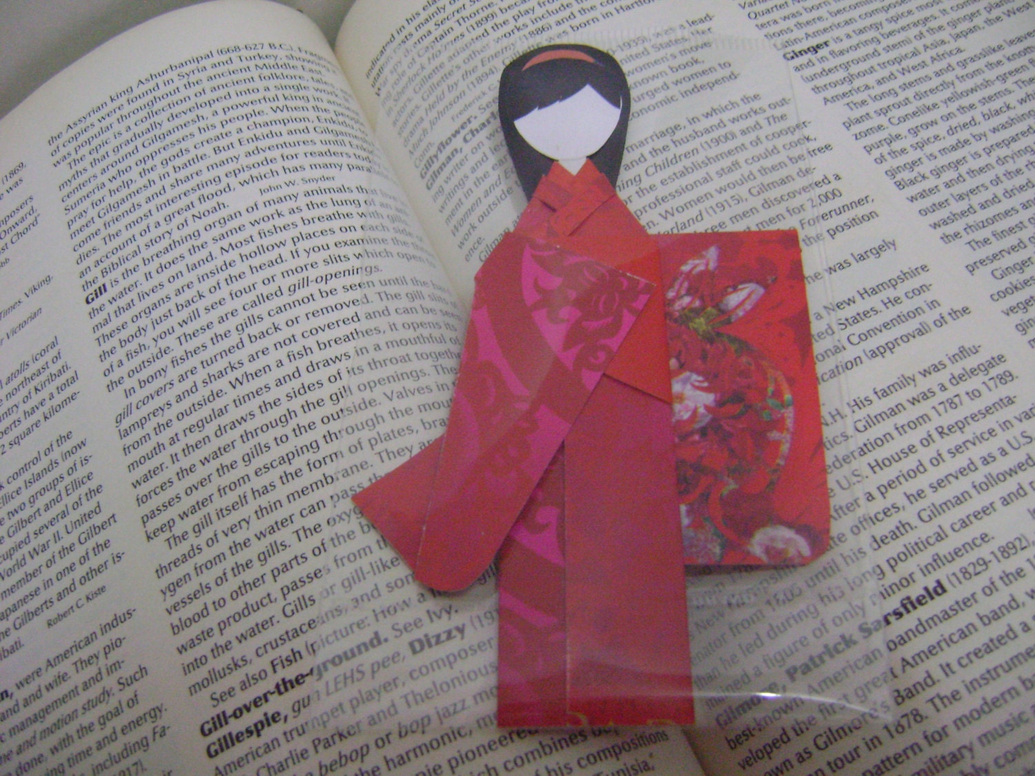 Handmade Japanese Origami Doll using Red Packet / AngPau Bookmark
