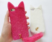 SALE 80-20%OFF: Very Cute Cat with wool tale - iPhone 5 protective cases