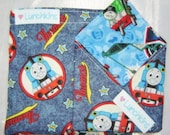 2 Pc NAPKIN SANDWICH Bag Combo Blue thomas Tank Engine Print Reusable