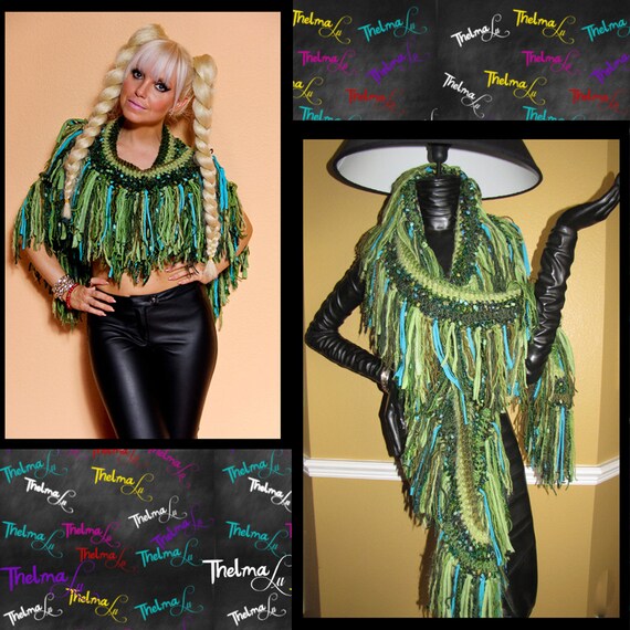 Totally Unique, ONE OF A KIND, Handmade, Ultra Fringe Scarf (custom made options as well)