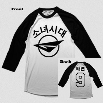 SNSD Girls' Generation Taeyeon "Air GG" Raglan Baseball Style Shirt