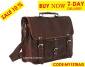 Mens messenger bag  Vintage 11" x 14"