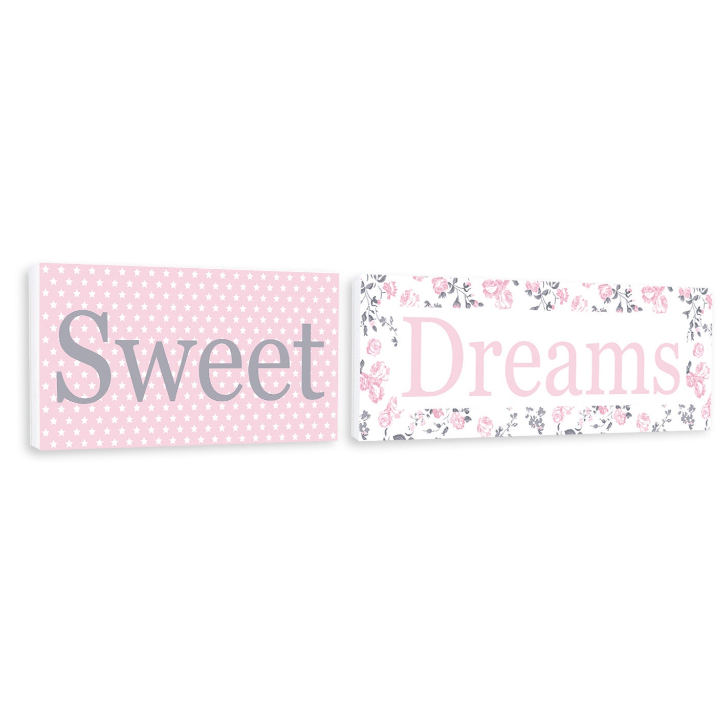 Set of 2, Canvas Print sweet dreams, canvas liberty,  paintings girls room ,   Nursery art ,sweet dreams pink, Custom Room Decor Gift