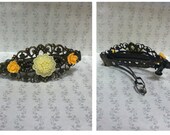 Peach and Ivory Hair Clip