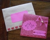 Handmade Valentine's Day Card "Be My Valentine" Love Birds Blank Inside w/ Envelope
