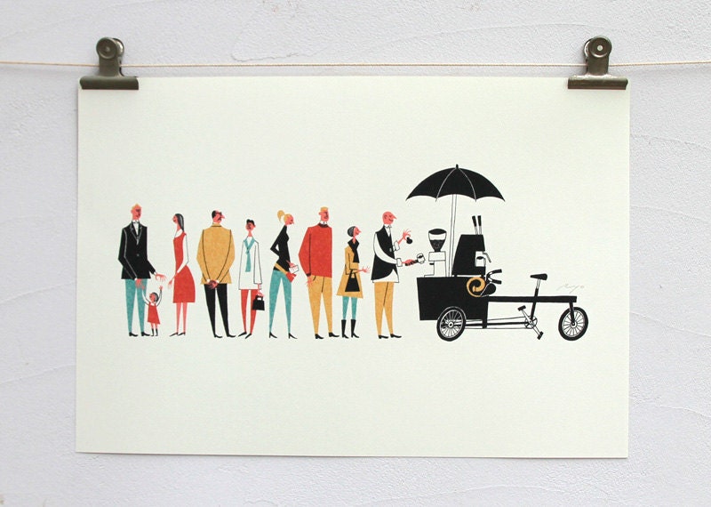 Printed artwork: Coffee Bike