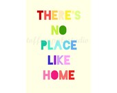 RAINBOW Wizard Of Oz No Place Like Home print A4 for nursery quote children words art wall SALE Buy Two Get One FREE