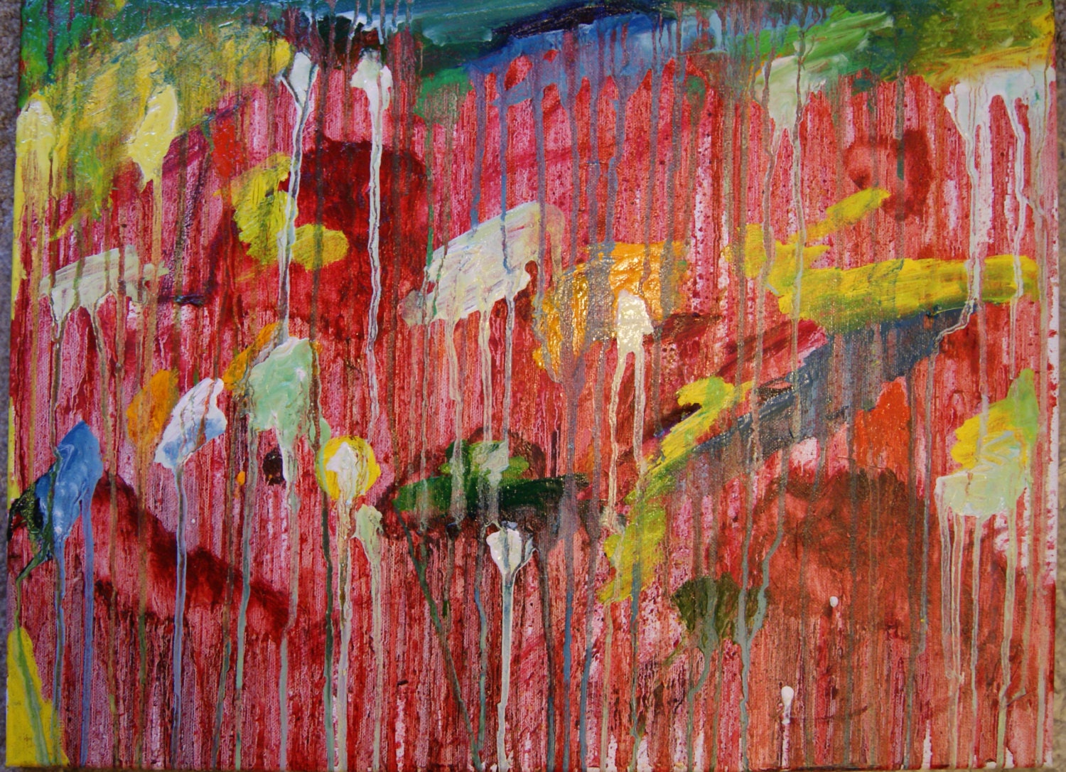 All the Colors Blend - Abstract 18"x24" Oil on Canvas