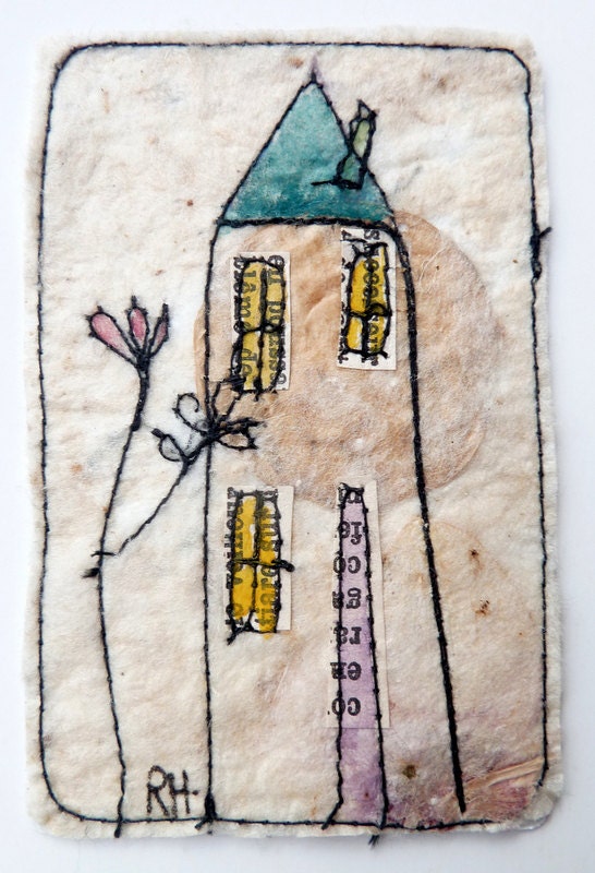 ACEO Original Mixed Media 'The House'