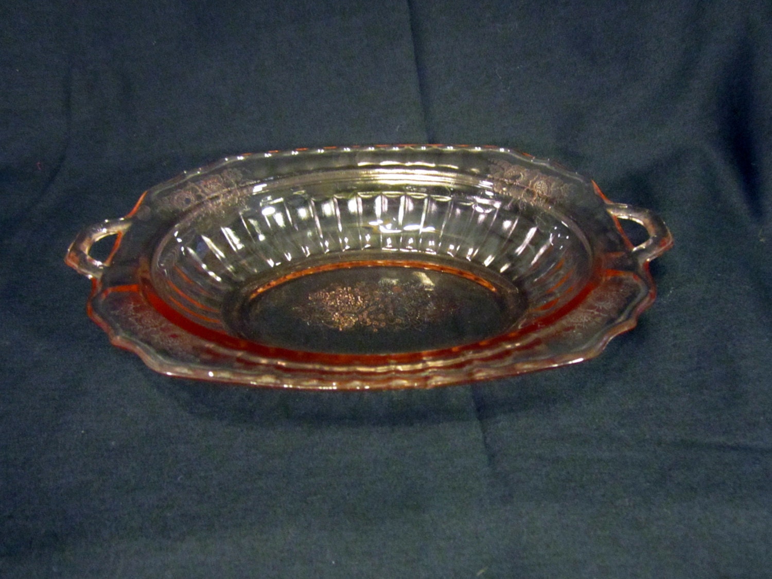 Pink Mayfair Open Rose Bowl Depression Glass