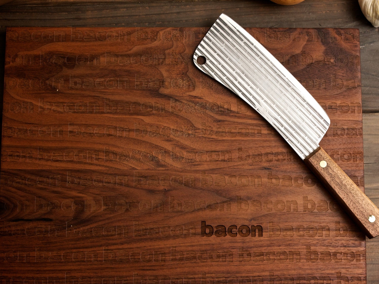 Bacon Lover's Wooden Cutting Board - 12x16 - Laser Engraved - Foodie, Dad, Mom, Barbecue, Couple, Wedding